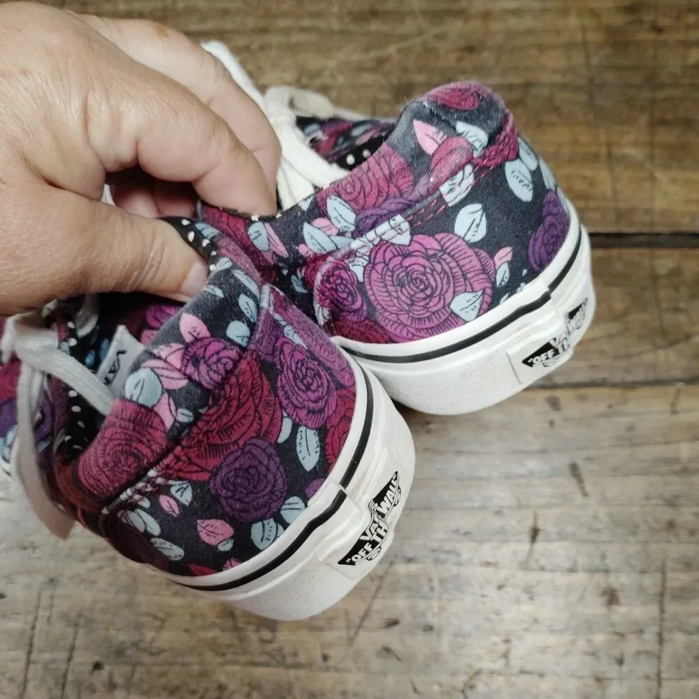 Vans Women's Sz 7 Sneakers Doheny Romantic Floral Low Top Shoes Lace Up